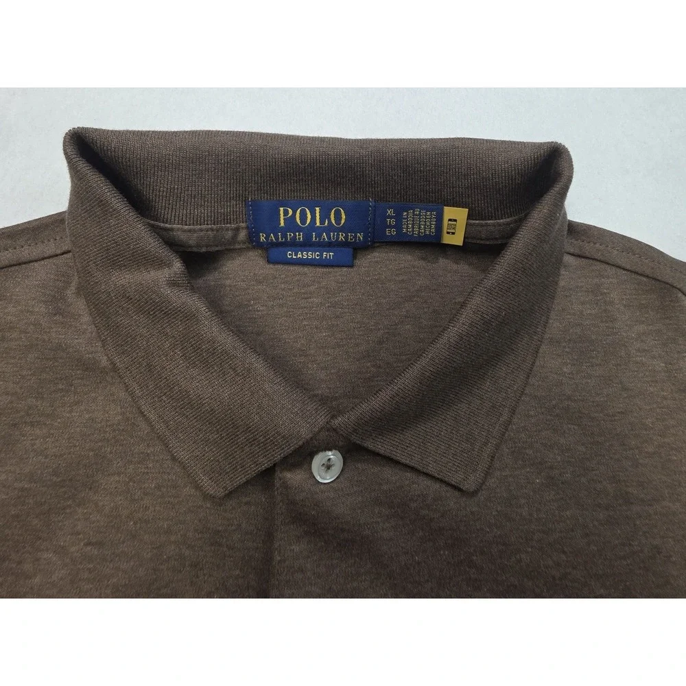 Polo Ralph Lauren Classic Fit Polo Shirt XL Brown LIMITED USE Soft Flesh Pony